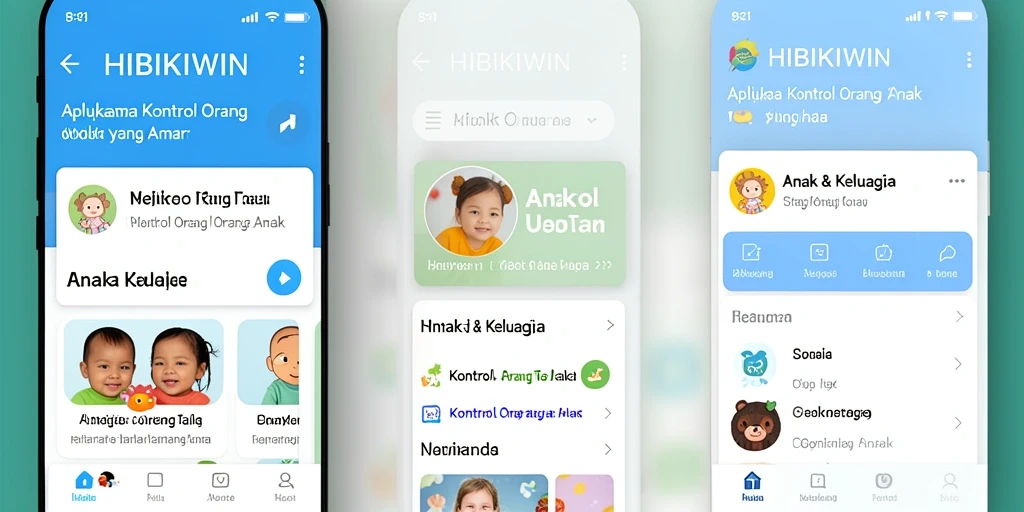 Antarmuka HIBIKIWIN yang intuitif untuk kontrol orang tua dan anak.