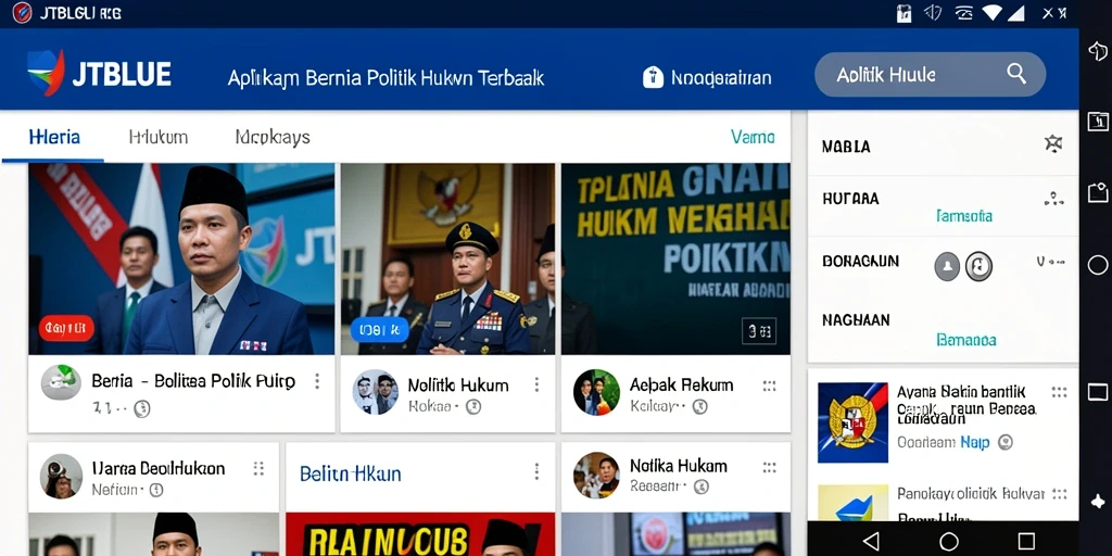 Screenshot JTBLUE menampilkan antarmuka pengguna yang informatif dan ramah.