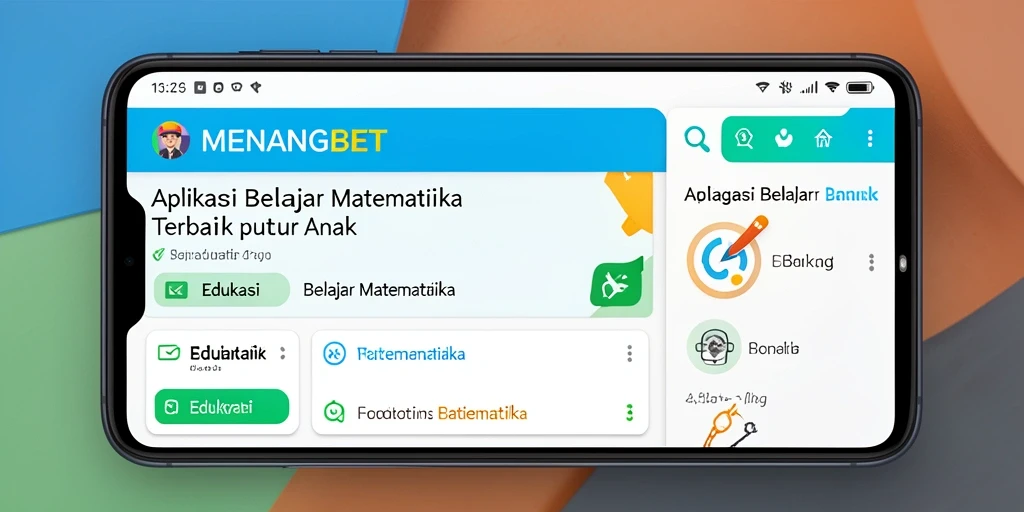 Antarmuka aplikasi MENANGBET untuk belajar matematika yang interaktif.