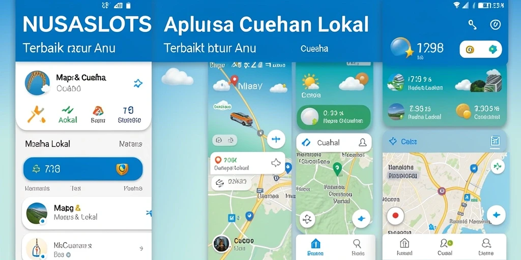 Tampilan antarmuka NUSASLOTS dengan informasi cuaca terkini.