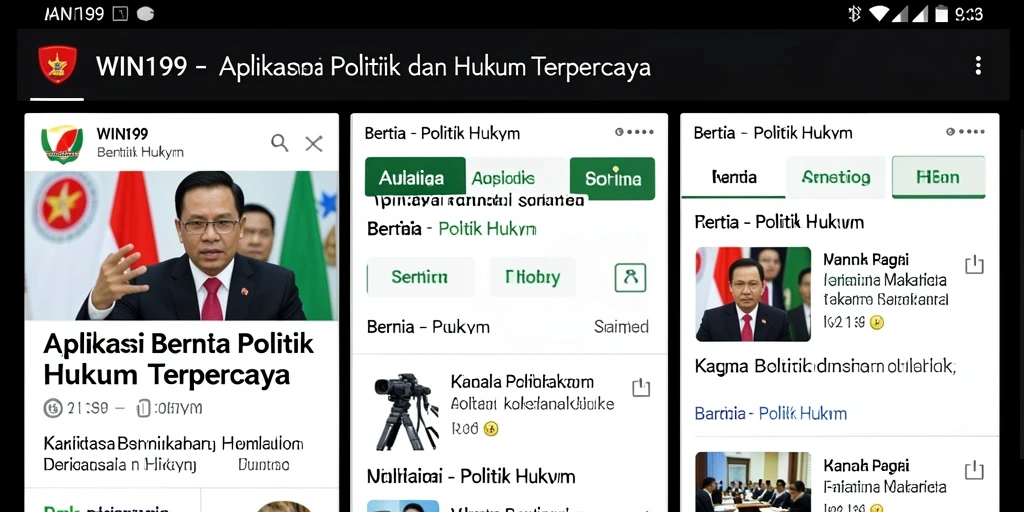 Tampilan antarmuka aplikasi WIN199 yang informatif dan mudah digunakan.